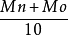 \frac{Mn+Mo}{10}